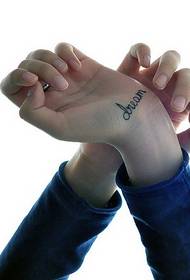Englanti unelma tatuointi kuva kauniilla jade kädellä