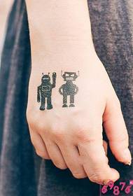 Kreativ Konscht Roboter Tattoo Sticker Bild