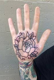 Mano personalizada hermosa moda rosa tatuaje patrón para disfrutar de la imagen