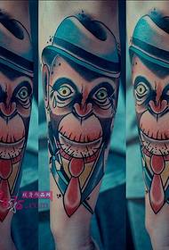 Creative Monkey Mr. Flower Arm Tattoo Picture
