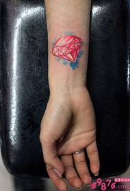 Fantastesch rout Diamant Handgelenk Tattoo Bild