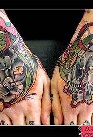 Hand colored tattoos