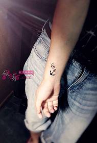 Fresh Boat Anchor Wrist Fashion Tattoo Picture
