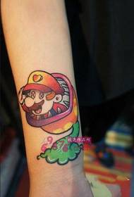 Cute Mario Handgelenk Perséinlechkeet Tattoo Bild