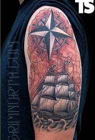 Immagine del modello del tatuaggio di vela personalità braccio