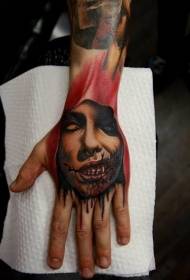 Ручная роспись злой кровавый узор тату вампира
