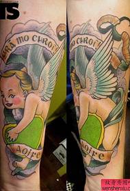 a creative angel tattoo work in the hand