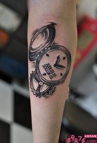 Arm Retro Taschenuhr Mode Tattoo Bild