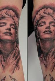 Modello di tatuaggio di Monroe: Pattern di tatuaggi di Monroe Ritrattu a manu
