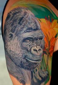 Vintage fashion gorilla tattoo picture