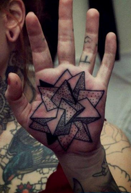 Palm geometrisk billede tatoveringsbillede