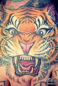Populair tijgerhoofd tattoo patroon