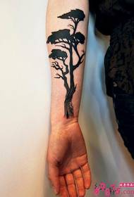 Mano, sempreverde, immagine del tatuaggio