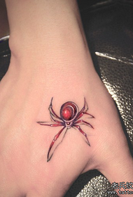 шема на тетоважа со пајак со рака