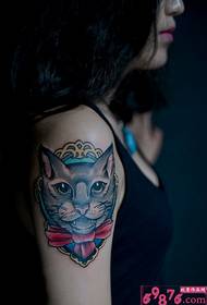 Креативна мачка аватар свеже тетоважа слика