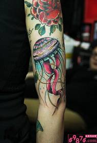 Fotografitë e tatuazhit me krahë lule kandil deti