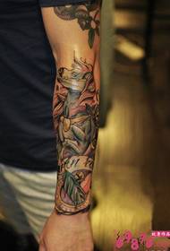 Immagine di tatuaggio moda cavallo braccio piccolo fiore