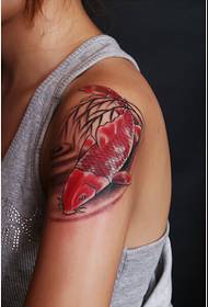 Красота голяма ръка мода класическа червена картина за татуировка на кой