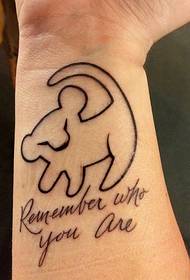 Tatuaggio parola inglese multi-stile sul polso