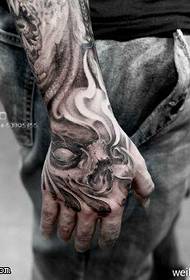 Facial skull tattoo pattern