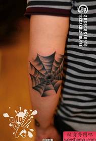 Braço cotovelo clássico popular aranha web tatuagem padrão