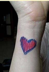 Módne ženské zápästia krásne zafarbené malé čerstvé milujúce obrázky tetovania