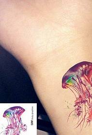 Riešo medūzos tatuiruotės modelio paveikslėlis