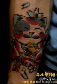Hannun beckoning cat tattoo tsarin