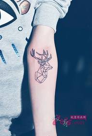 Kreyatif figi jewometrik tatoo foto