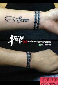 Wrist simpleng pop bracelet tattoo pattern