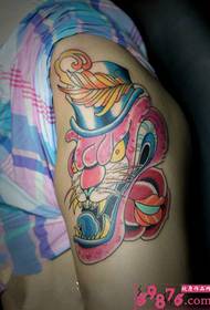 Pink leopard avatar pictiúr tattoo cruthaitheach