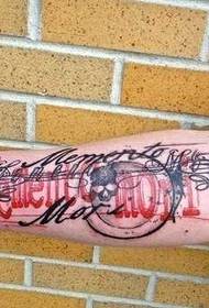 Modello di tatuaggio inglese stile speciale mano