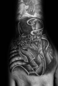 Geef het kwaadaardige Egyptische god tattoo-patroon terug