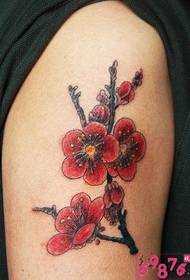 Delicate plum tattoo picture