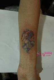 Fantasie Ram pols tattoo foto