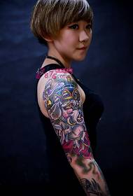Beauty painted like a god domineering flower arm picture