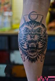 Domineering Tiger Avatar Totem Tato Gambar