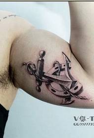Stamp ta 'l-ankra tat-tatwaġġ tal-mudell ta' ankra kbira