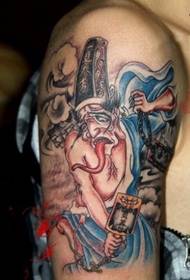 Men's hand scary evil spirits tattoo pictures