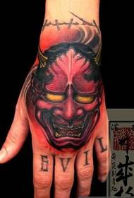 Imagine de tatuaj japonez Prajna dominator pe spatele mâinii
