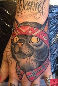 Hånd meksikanske katt tatoveringer