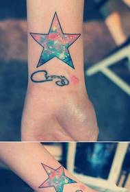 Osobnosť fantasy malý hviezdny päťcípý obrázok tetovania hviezd