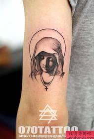 Arm portrait tattoo pattern