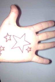 Kepribadian tangan jantung bintang gambar tato kreatif