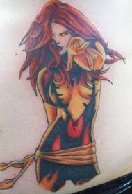 X-Men (Fire Girl) Personality Tattoo Picture