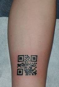 Запясцевы малюнак татуіроўкі QR кодам