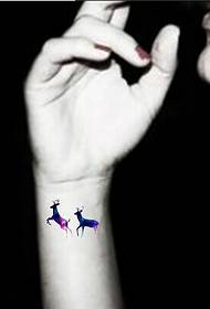 Belle e belle immagini di tatuaggi di cervi delle mani di belle donne europee e americane