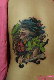 Geisha prajna ຫນ້າກາກຮູບພາບ tattoo ສ້າງສັນ