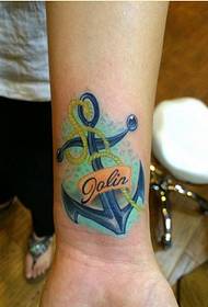 პერსონალიზირებული მოდის მაჯის ლამაზი ფერი წამყვანმა tattoo ნიმუში სურათი