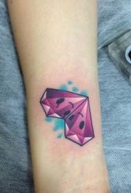 Girls love arm love diamond tattoo pattern